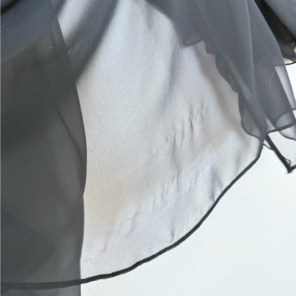 NEW XS/S VERY SEXY Plunge Ruffle Robe Kimono Long Studded - Picture 8 of 10